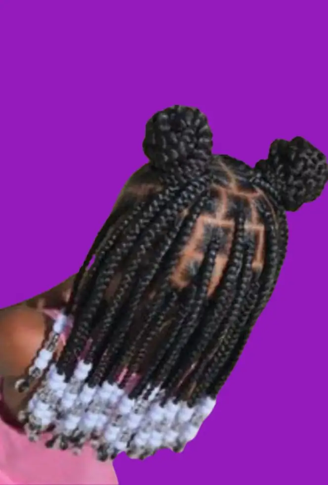 Kid Knotless braids hairstyle in Waldorf Maryland kbest braiding